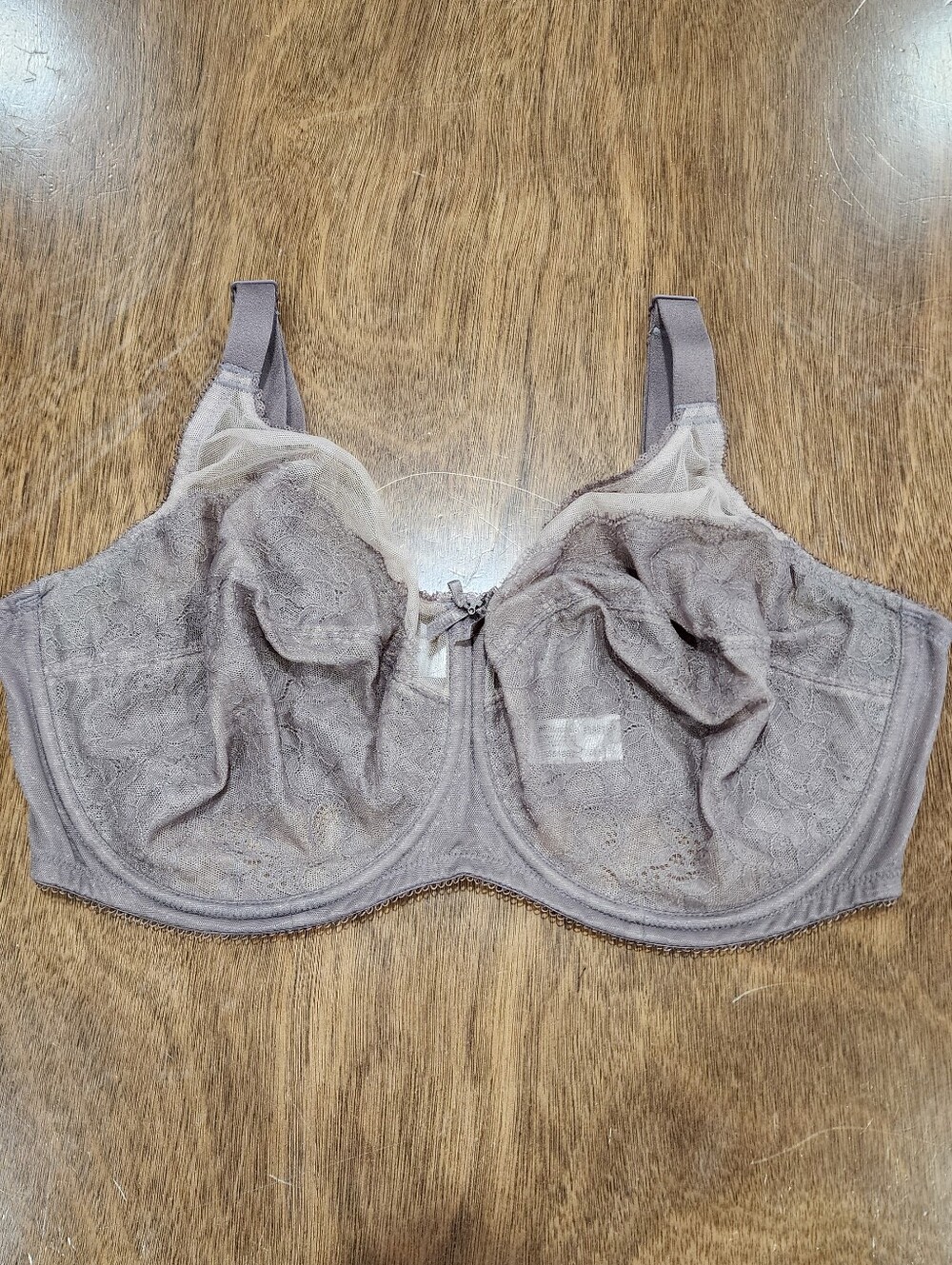 Wacoal Underwired Lace Floral Brown Bra Size 40DDD